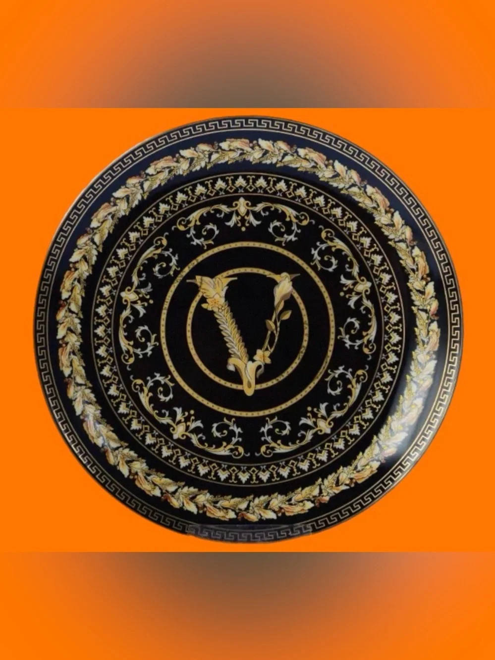 Versace black 8 inches plate - virtus gala
